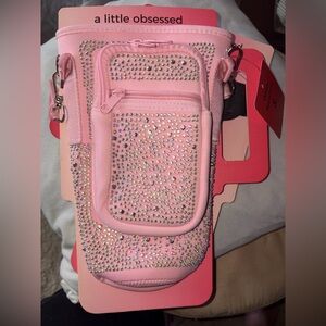 ✨ Rhinestone Tumbler Holder w/ Pocket – Hands-Free Carry ✨